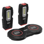 Inspection Light (x2) with Double Wireless Charging Base 3W COB & 1W SMD LED LEDWCBCOMBO3