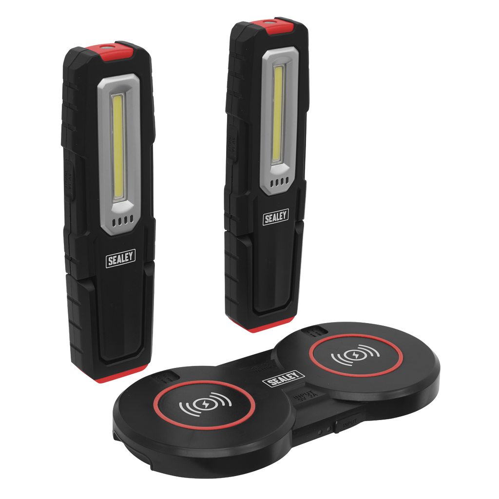 Inspection Light (x2) with Double Wireless Charging Base 5W COB & 1W SMD LED LEDWCBCOMBO5