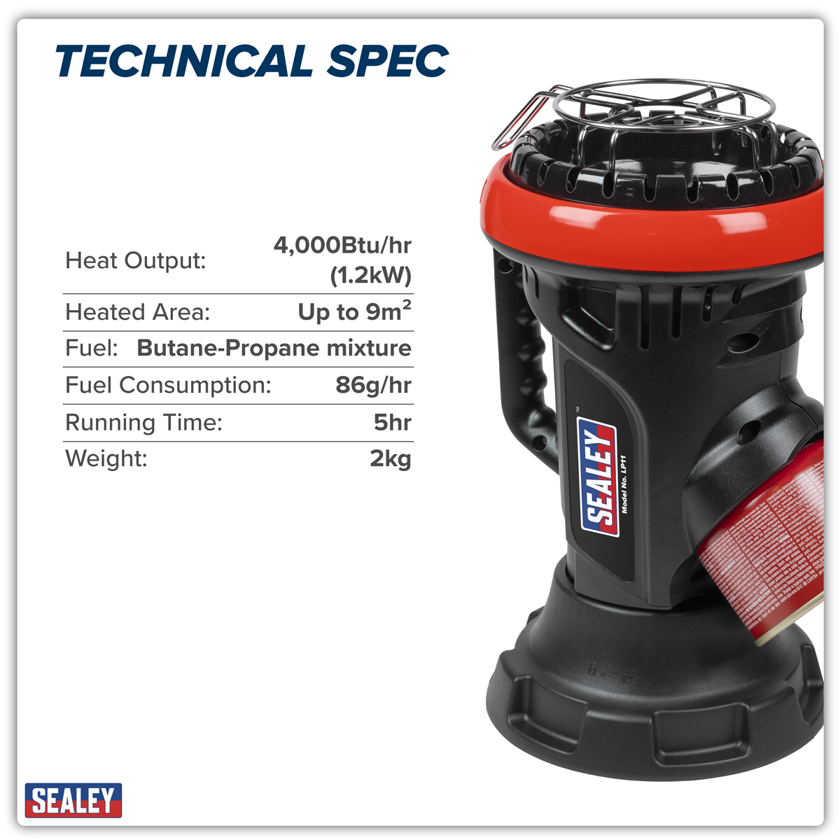 Portable Propane Heater & Stove 4,000Btu/hr LP11