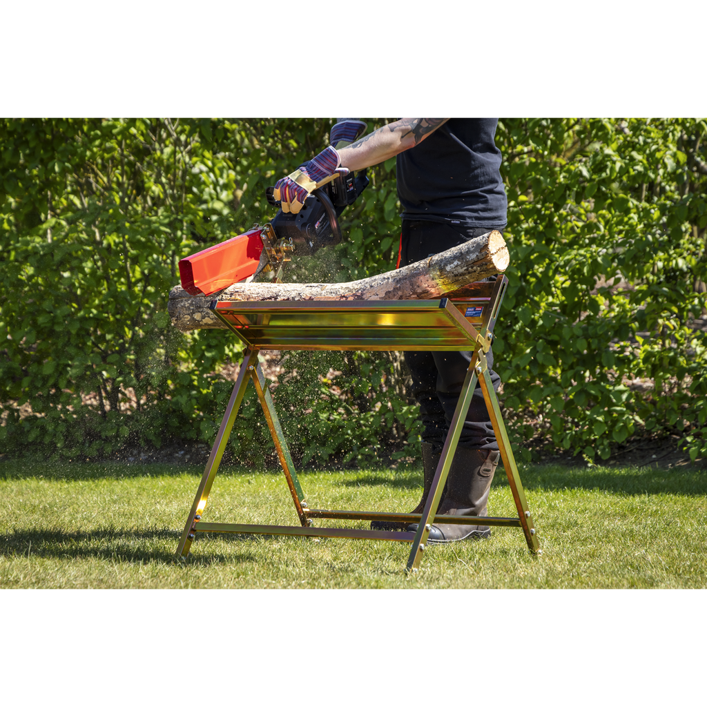 Heavy-Duty Sawhorse With Chainsaw Holder LSH150HD