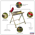 Heavy-Duty Sawhorse with Chainsaw Holder LSH150HD
