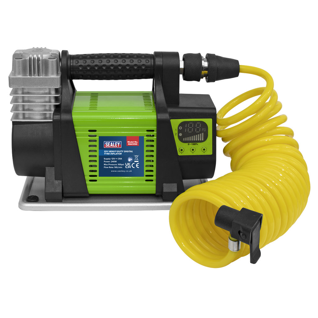 Heavy-Duty Digital Tyre Inflator 12V MAC05D