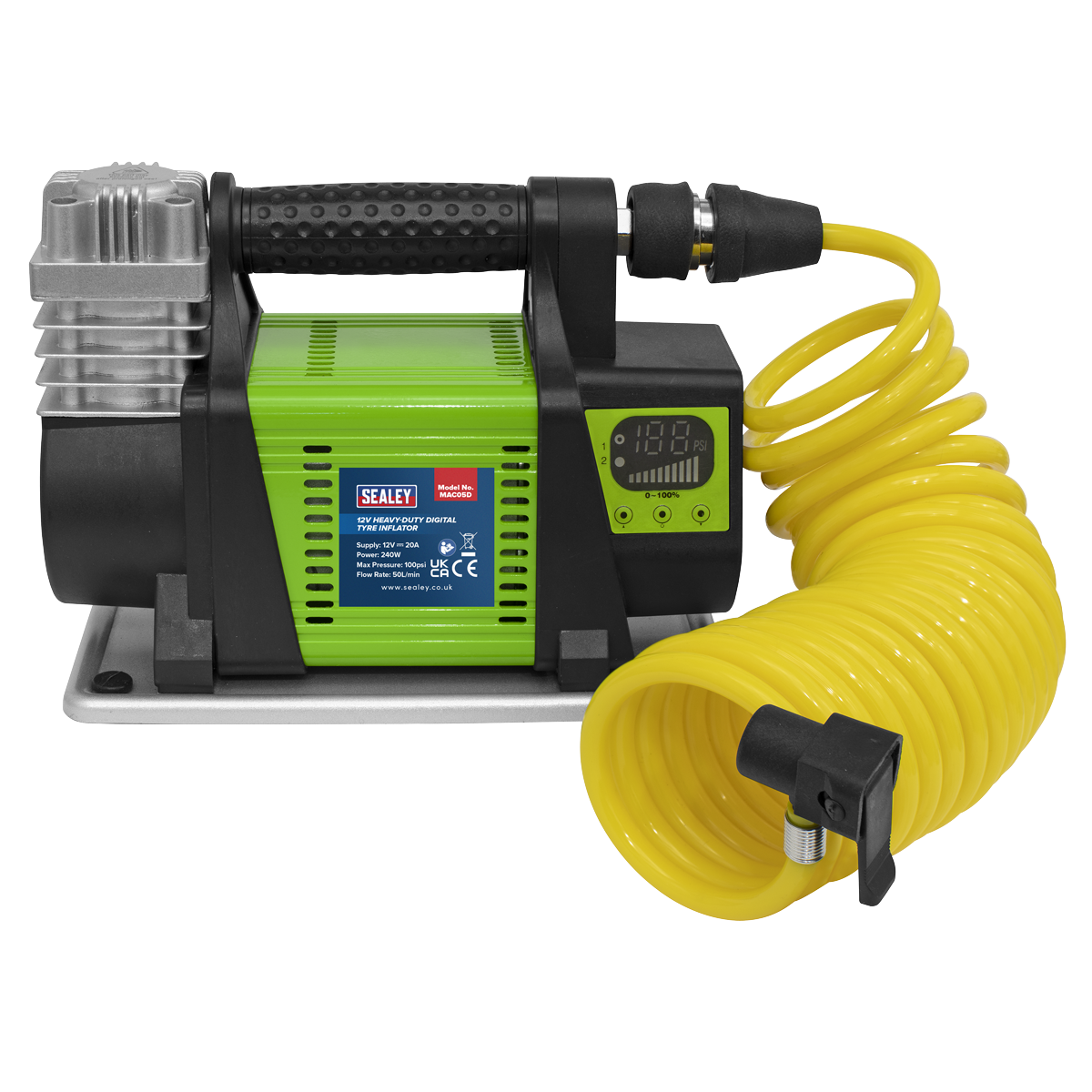 Heavy-Duty Digital Tyre Inflator 12V MAC05D