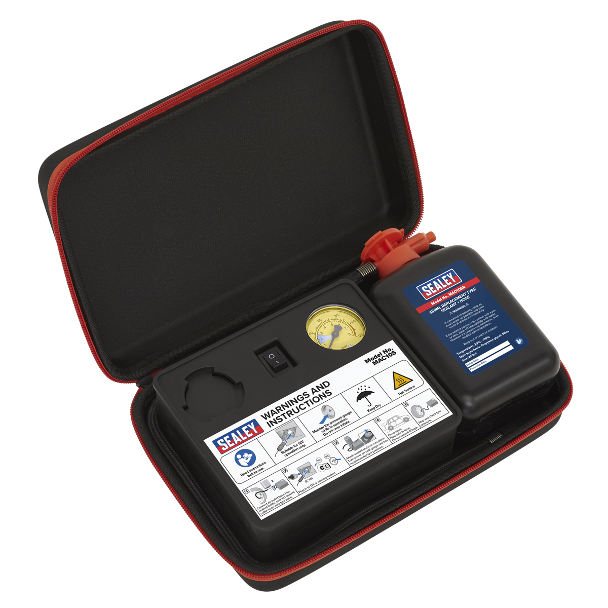 Tyre Inflator & Emergency Puncture Sealant Kit 12V MAC10S