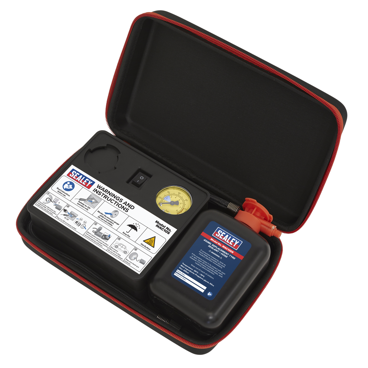 Tyre Inflator & Emergency Puncture Sealant Kit 12V MAC10S
