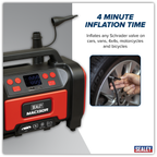 Rechargeable Tyre Inflator & High Volume Air Pump 12V MAC13DR