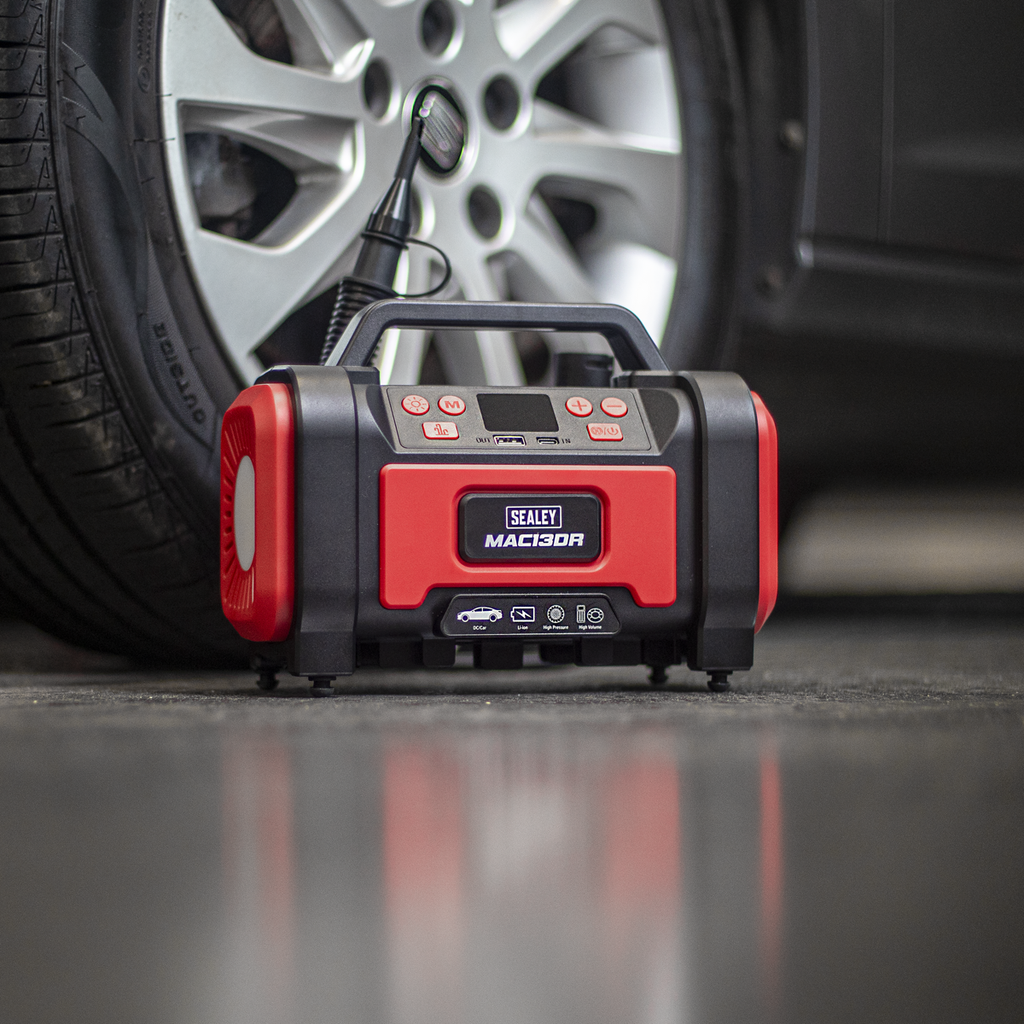 Rechargeable Tyre Inflator & High Volume Air Pump 12V MAC13DR
