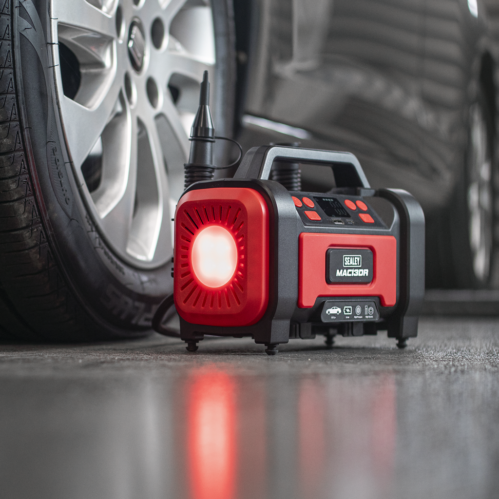 Rechargeable Tyre Inflator & High Volume Air Pump 12V MAC13DR