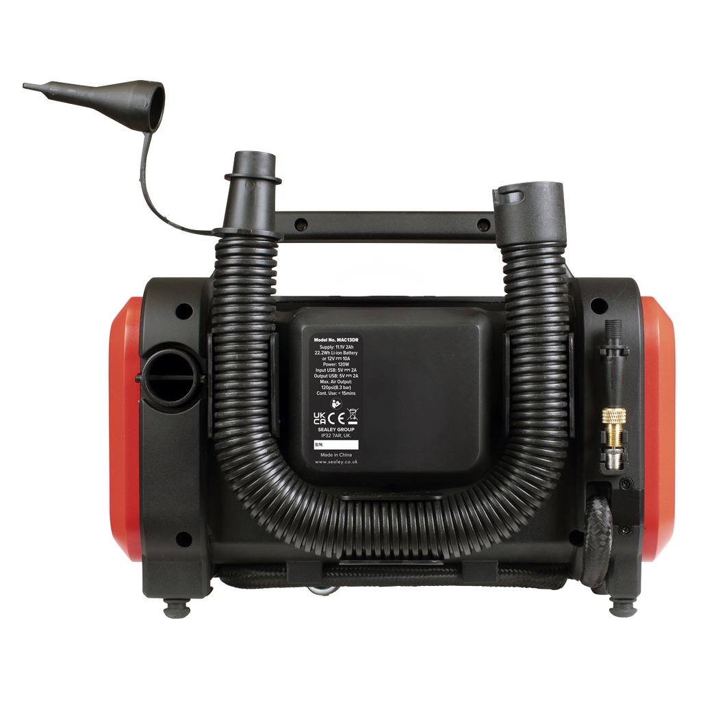 Rechargeable Tyre Inflator & High Volume Air Pump 12V MAC13DR