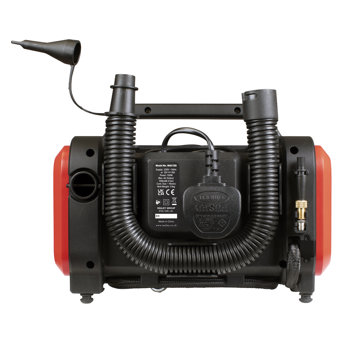 Tyre Inflator & High Volume Air Pump 12V/230V AC MAC13D