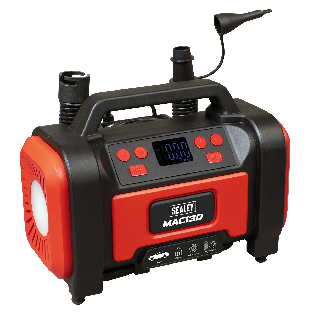 Tyre Inflator & High Volume Air Pump 12V/230V AC MAC13D