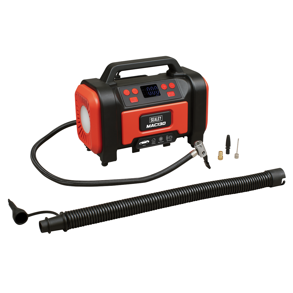 Tyre Inflator & High Volume Air Pump 12V/230V AC MAC13D