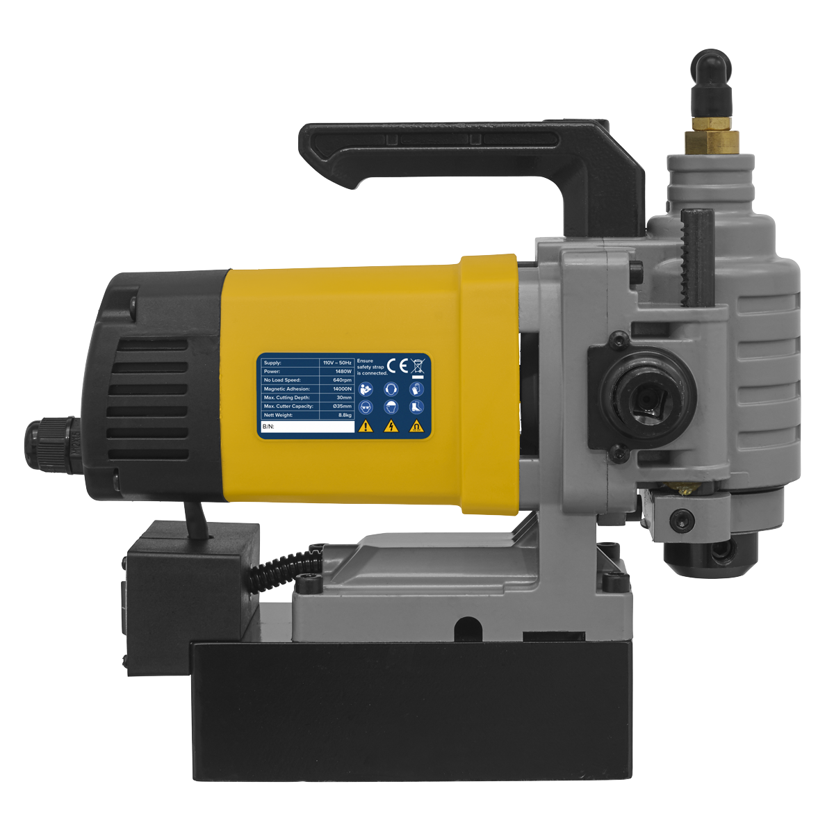 Low Profile Magnetic Drilling Machine 35mm 110V MAG35110VLP