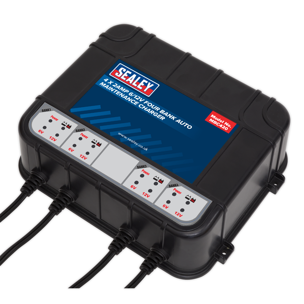 6/12V 4 Bank Auto Maintenance Charger 8A (4 x 2A) MBC420