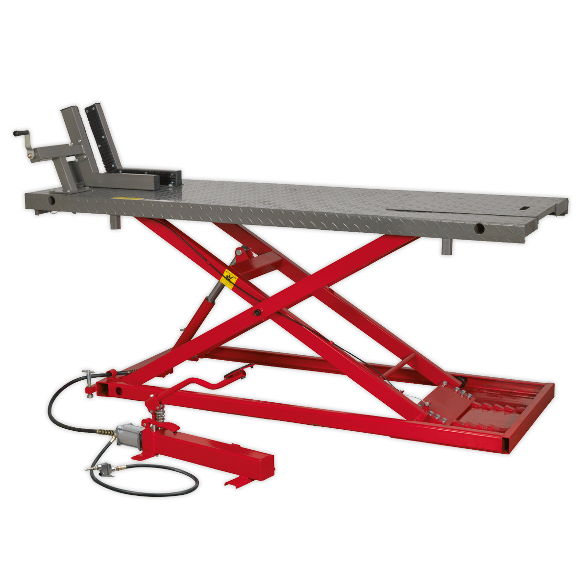 Heavy-Duty Air/Hydraulic Motorcycle Lift 680kg Capacity MC680A