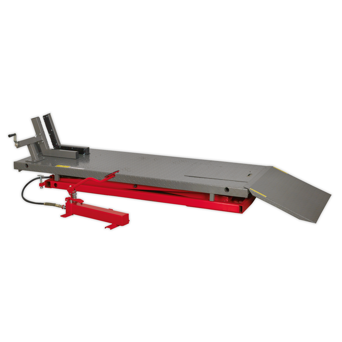 Heavy-Duty Air/Hydraulic Motorcycle Lift 680kg Capacity MC680A