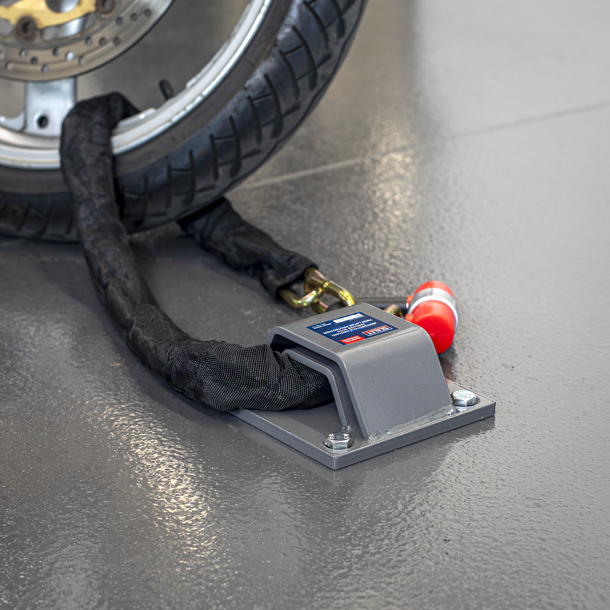 Motorcycle Ground Anchor with Twin Layer Protection MCGA01D