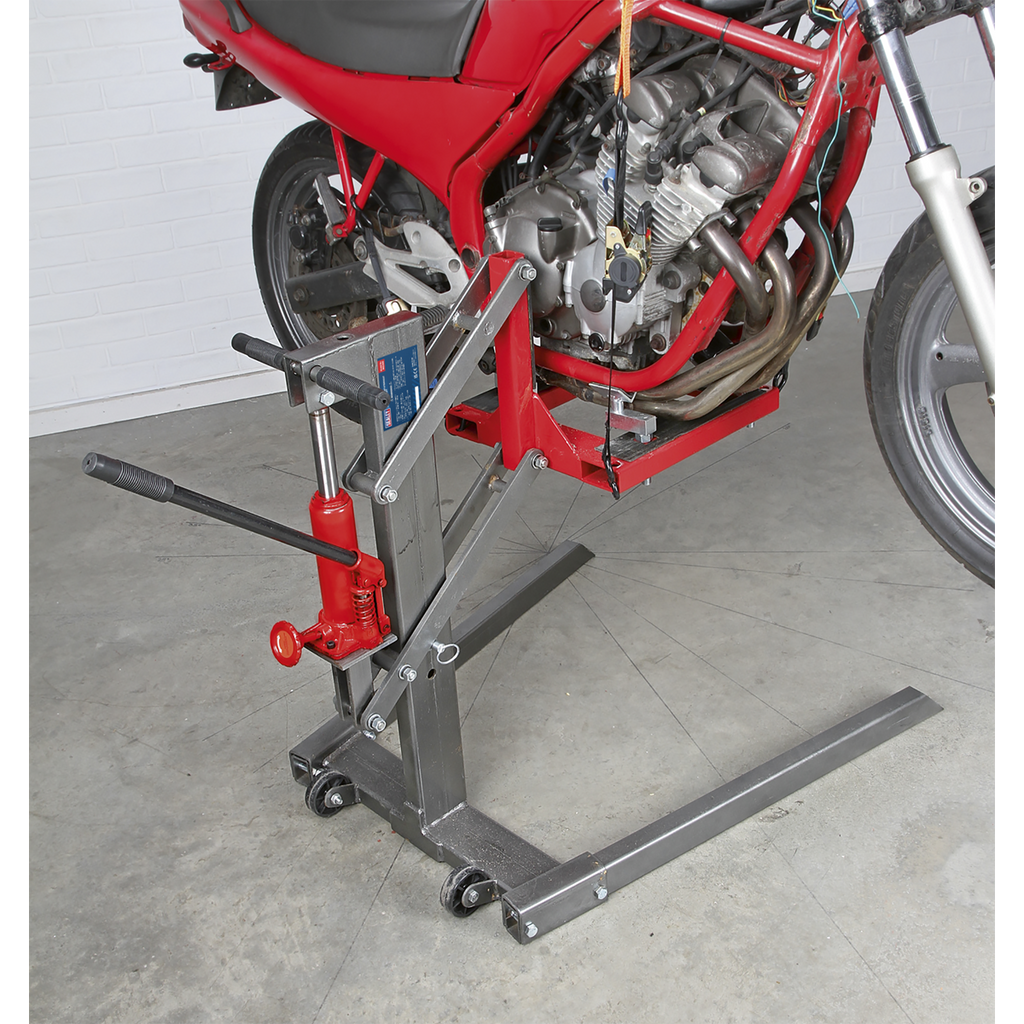 Single Post Hydraulic Portable Motorcycle Lift 450kg Capacity MCL500