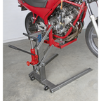 Single Post Hydraulic Portable Motorcycle Lift 450kg Capacity MCL500