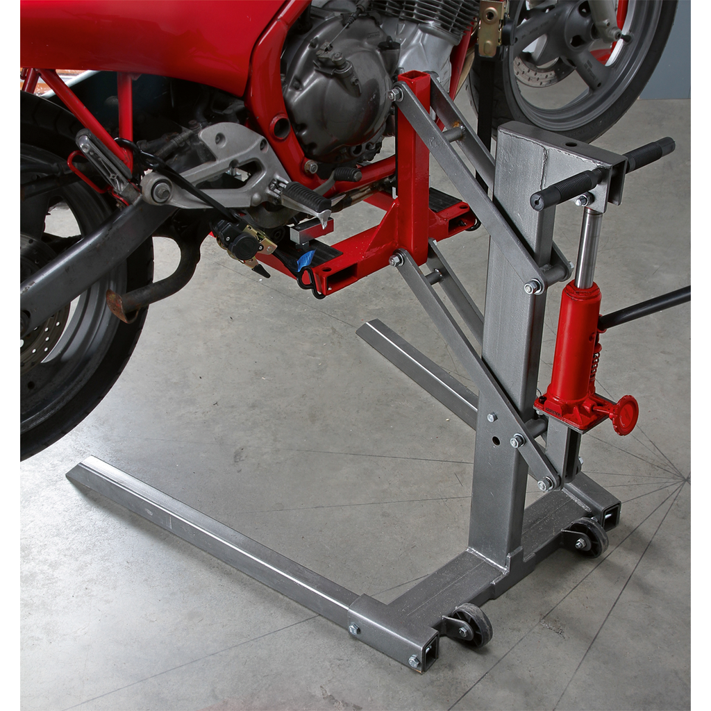 Single Post Hydraulic Portable Motorcycle Lift 450kg Capacity MCL500