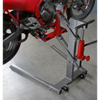 Single Post Hydraulic Portable Motorcycle Lift 450kg Capacity MCL500