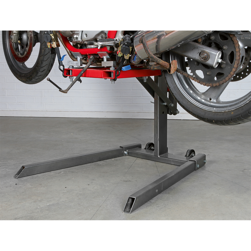 Single Post Hydraulic Portable Motorcycle Lift 450kg Capacity MCL500