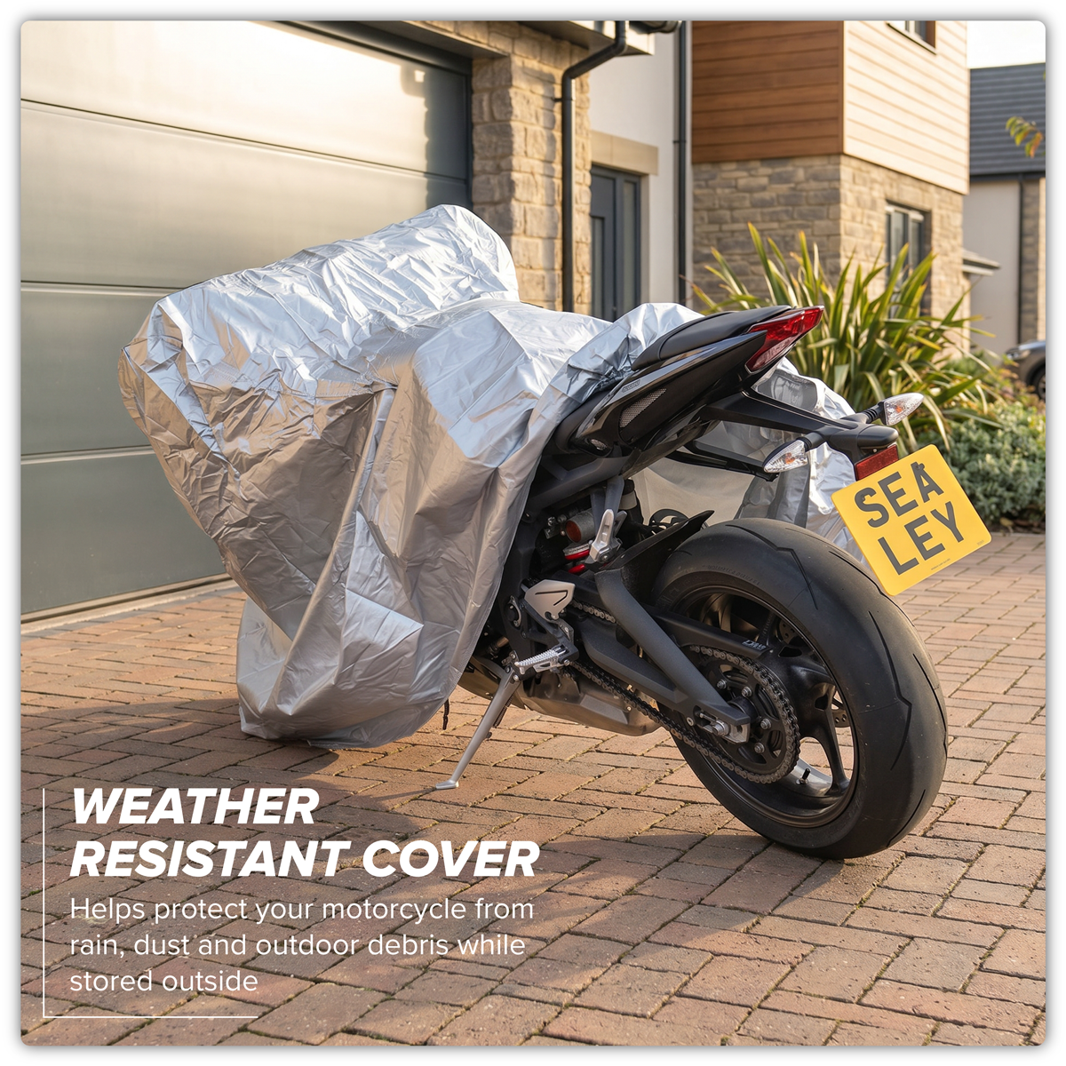 Motorcycle Cover 2320 x 1000 x 1350mm - Medium MCM