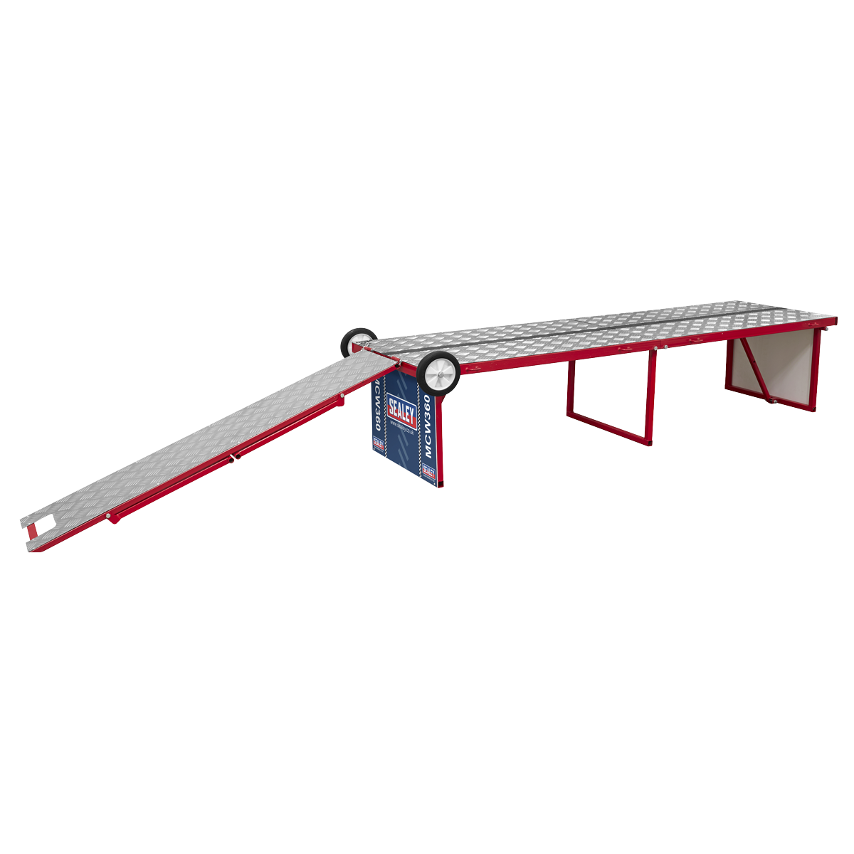 Folding Motorcycle Workbench with Ramp 360kg Capacity MCW360