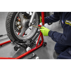 Motorcycle Wheel Adjustable Support with Rollers MCWL