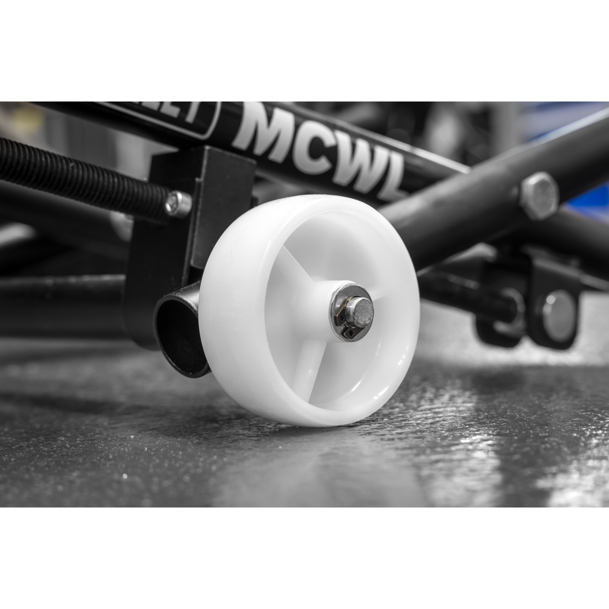 Motorcycle Wheel Adjustable Support with Rollers MCWL