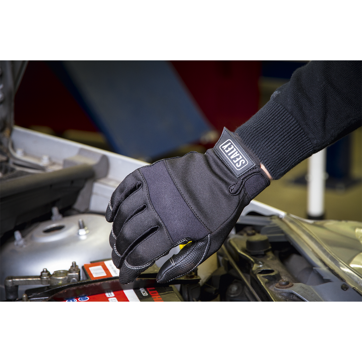 Light Palm Tactouch Mechanic's Gloves (9) - Large Pair MG798L