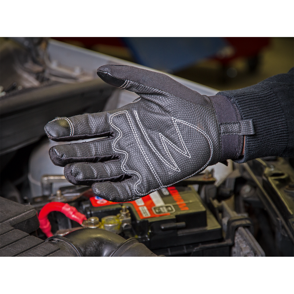 Light Palm Tactouch Mechanic's Gloves (9) - Large Pair MG798L