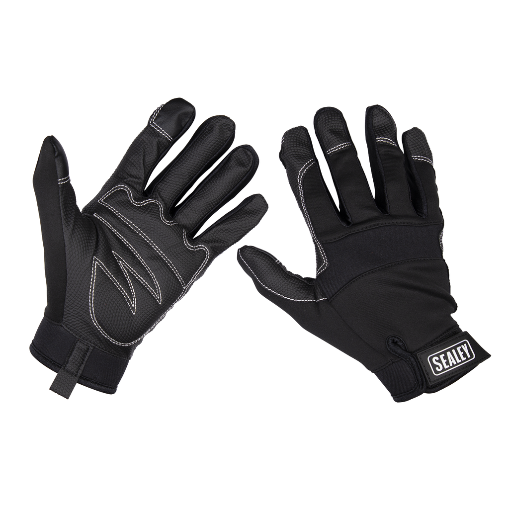 Light Palm Tactouch Mechanic's Gloves (9) - Large Pair MG798L