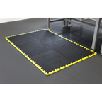 Interlocking EVA Foam Workshop Mat Set with Hi-Vis Edges 1240 x 1825mm MIC1218Y3