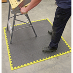 Interlocking EVA Foam Workshop Mat Set with Hi-Vis Edges 1240 x 1825mm MIC1218Y3