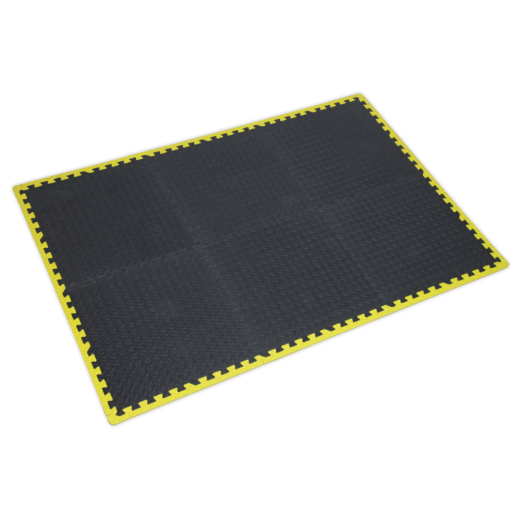 Interlocking EVA Foam Workshop Mat Set with Hi-Vis Edges 1240 x 1825mm MIC1218Y3