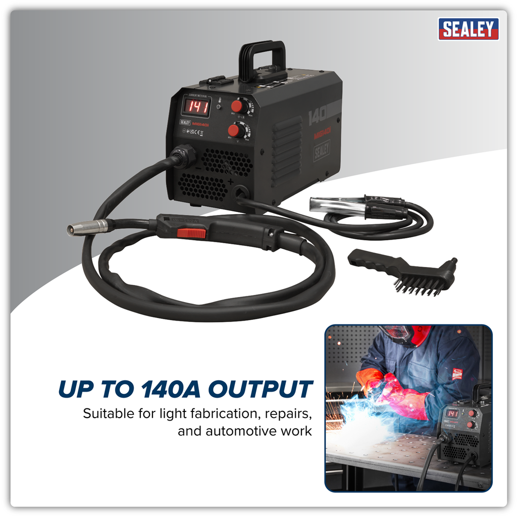Flux Cored Gasless MIG Inverter Welder 140A MIG140i