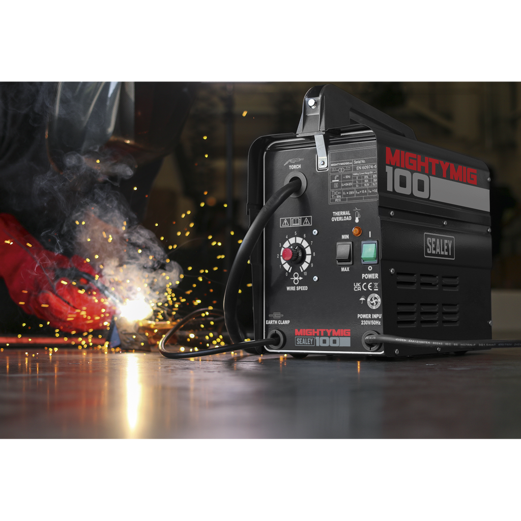 Gasless MIG Welder 100A 230V MIGHTYMIG100