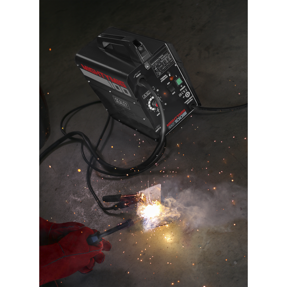 Gasless MIG Welder 100A 230V MIGHTYMIG100