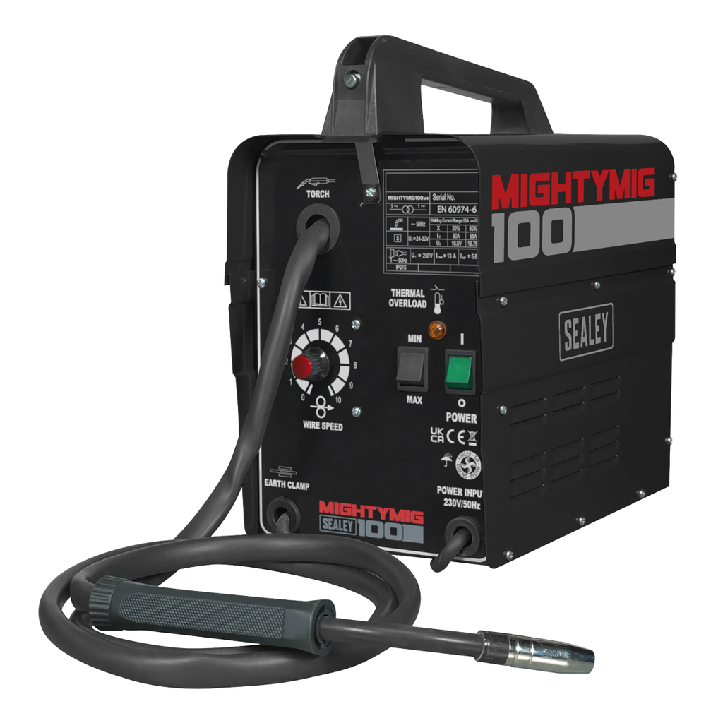 Gasless MIG Welder 100A 230V MIGHTYMIG100