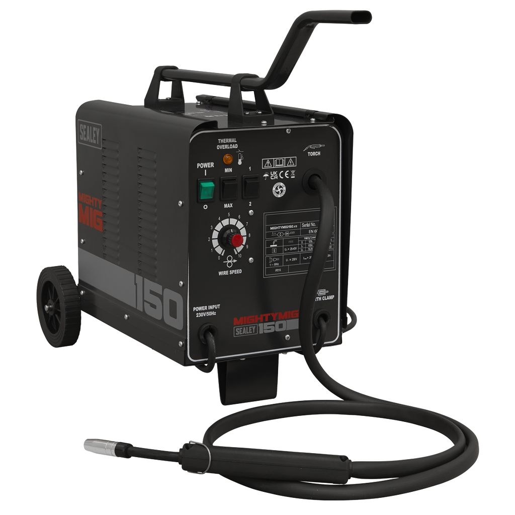 Professional Gas/Gasless MIG Welder 150A 230V MIGHTYMIG150