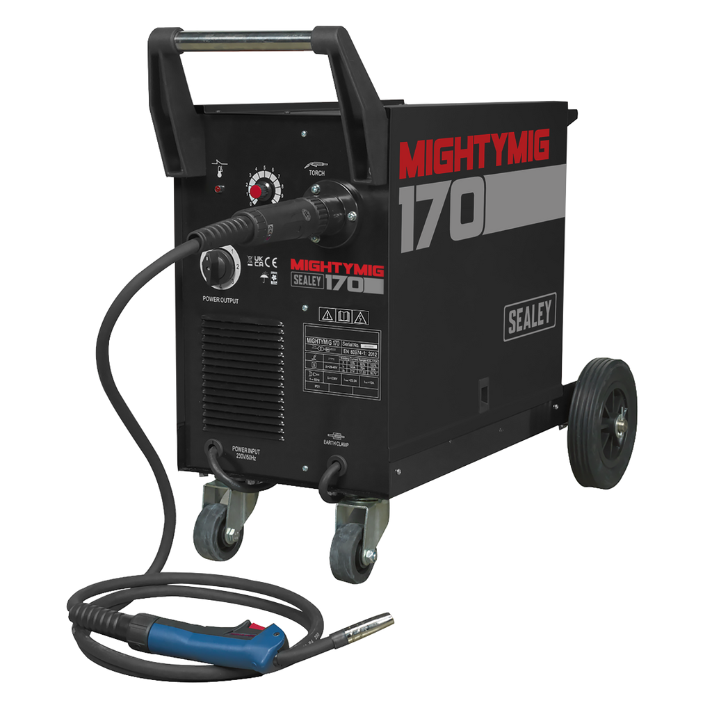 Professional Gas/Gasless MIG Welder with Euro Torch 170A MIGHTYMIG170