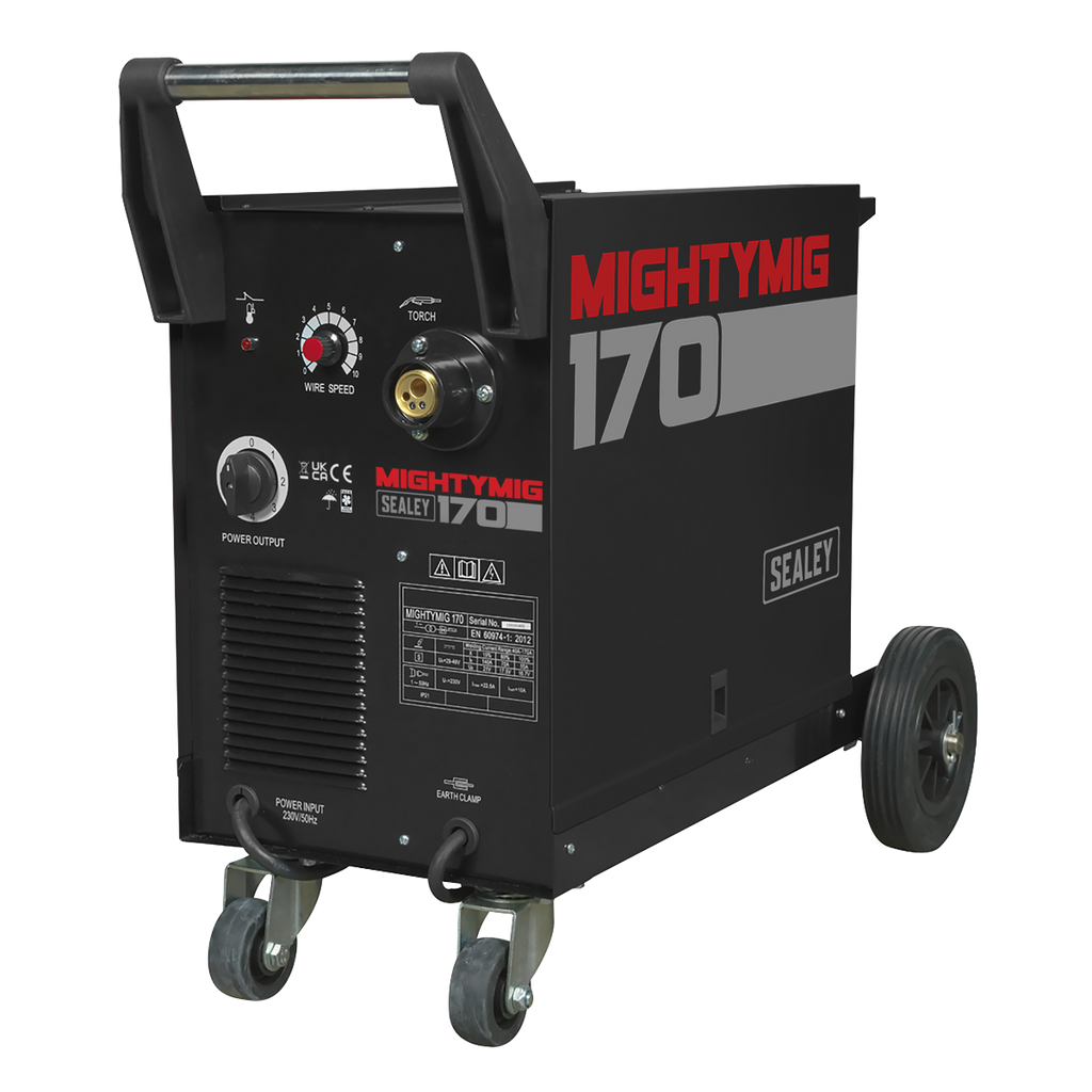 Professional Gas/Gasless MIG Welder with Euro Torch 170A MIGHTYMIG170