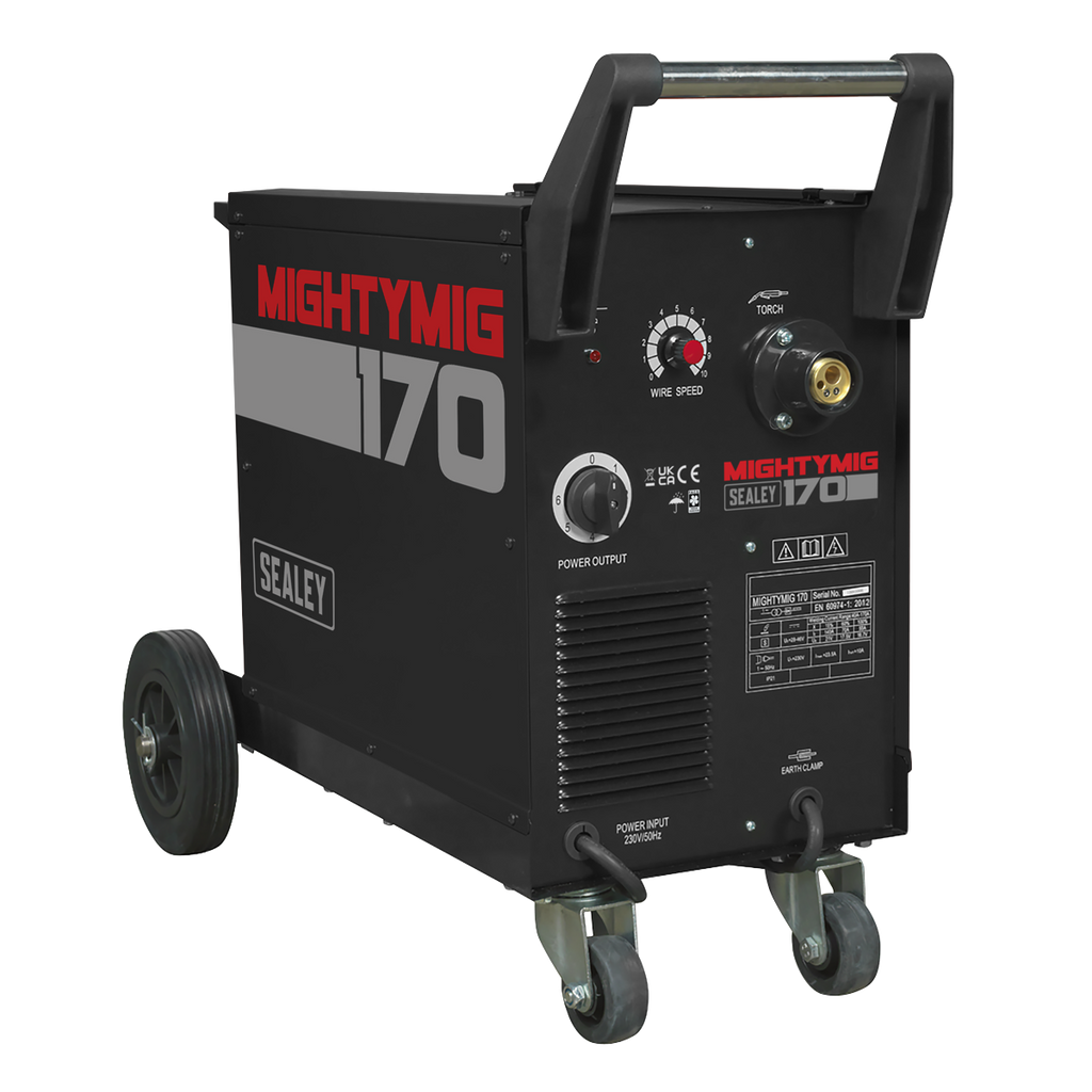 Professional Gas/Gasless MIG Welder with Euro Torch 170A MIGHTYMIG170