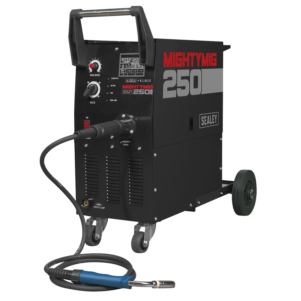 Professional Gas/Gasless MIG Welder with Euro Torch 250A MIGHTYMIG250