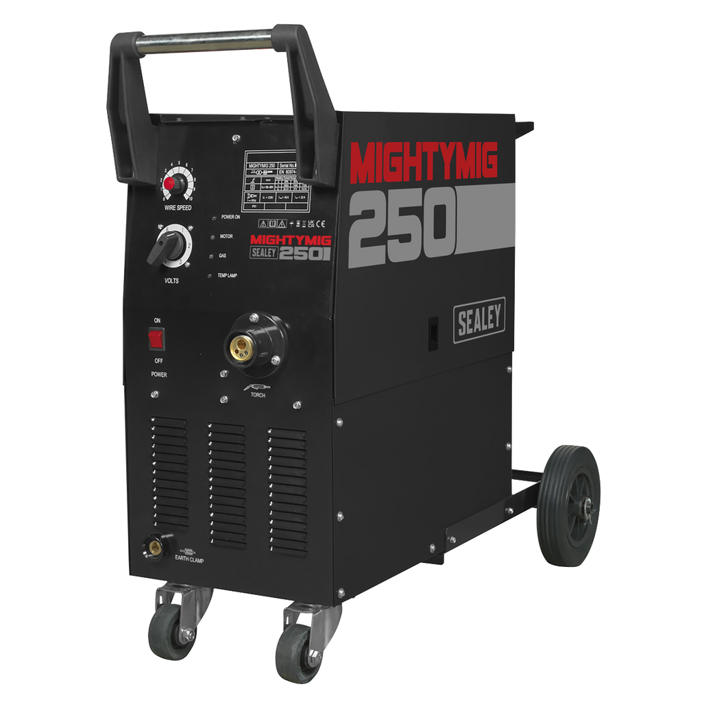 Professional Gas/Gasless MIG Welder with Euro Torch 250A MIGHTYMIG250