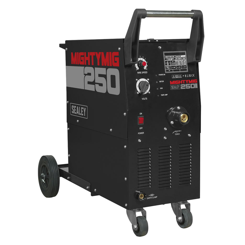 Professional Gas/Gasless MIG Welder with Euro Torch 250A MIGHTYMIG250