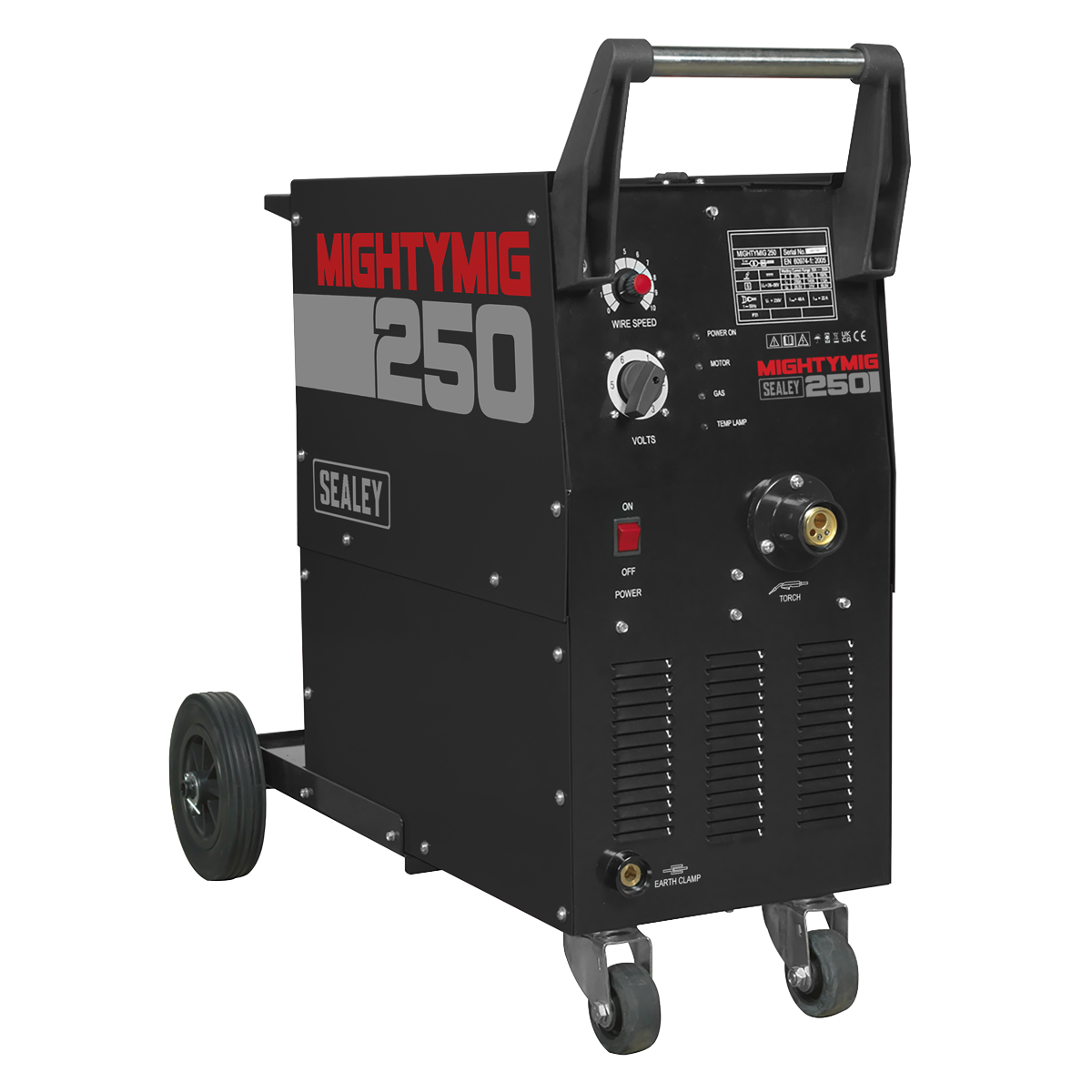 Professional Gas/Gasless MIG Welder with Euro Torch 250A MIGHTYMIG250