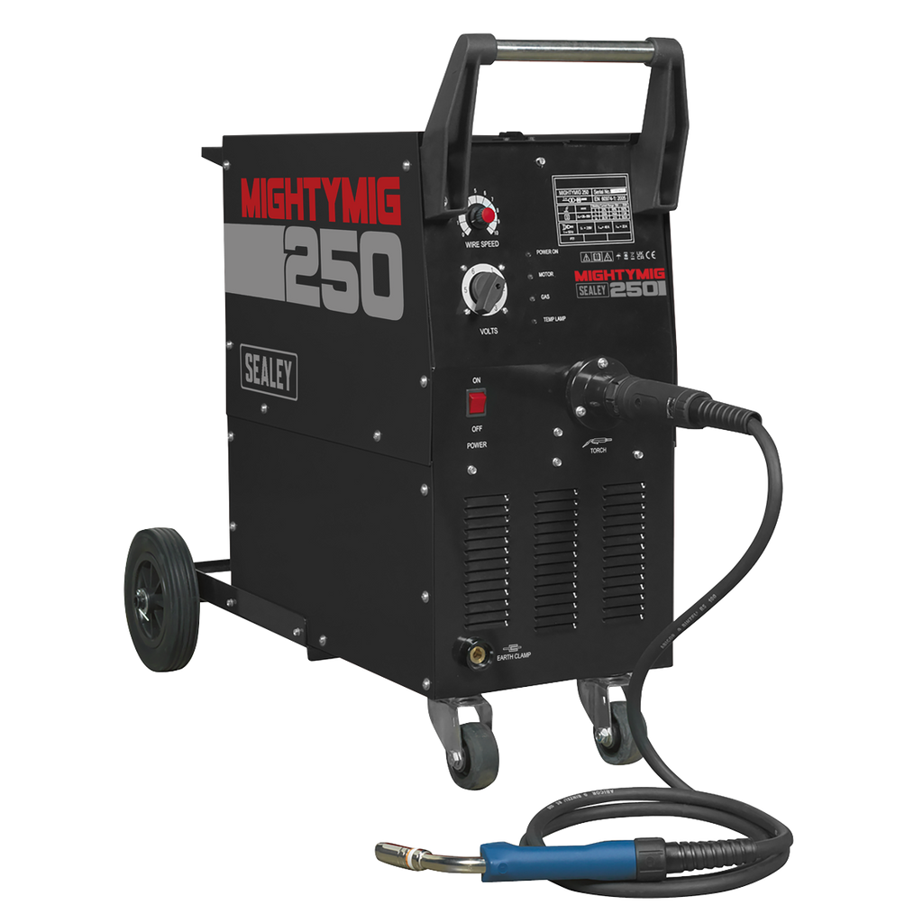Professional Gas/Gasless MIG Welder with Euro Torch 250A MIGHTYMIG250