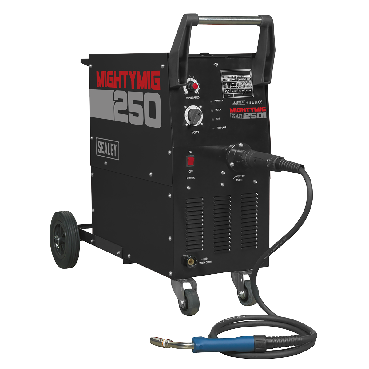 Professional Gas/Gasless MIG Welder with Euro Torch 250A MIGHTYMIG250